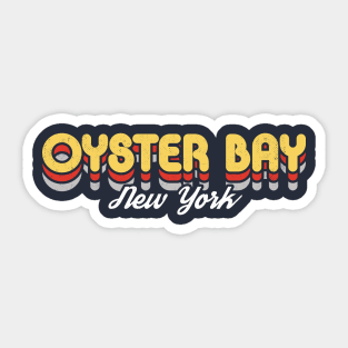 Retro Oyster Bay New York Sticker